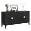 60" W Sideboard Cabinet With Adjustable Shelves And 4 Doors, Buffet Cabinet With Storage For Dinning Room, Kitchen And Living Room, Black