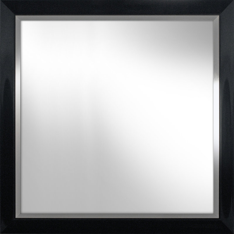 Rayfield Plastic Flat Leaning Mirror, Black
