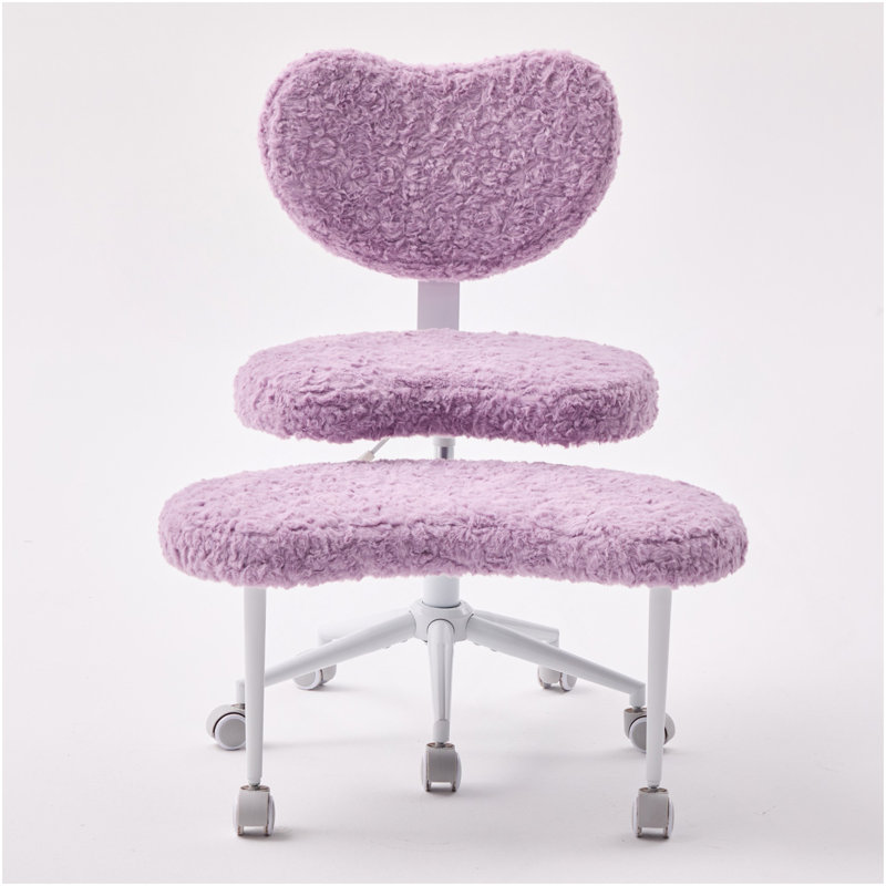 Fauteuil de méditation artificiel à poils de lapin plus, fauteuil à pieds croisés avec roulettes, fauteuil TDAH, fauteuil de bureau Criss