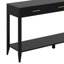 Console peinte avec 3 tiroirs, table d'entrée en bois avec tablette de rangement-119325892