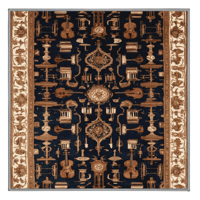 Tapis brun français lavable à la machine