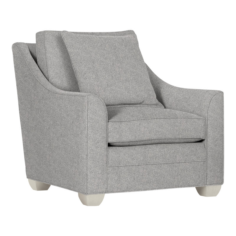 Chaise 37,5 po Nicholas, Perigold Aspen flanelle gris clair, Navajo