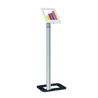 Pyle Tablet Metal Security Stand Holder, Adjustable Clamp-style Arm, Fits Ipad And Other Tablets, Works W In White