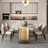 Dashona White Rectangular Sintered Stone Dining Table with Double Pedestals-1561481552-1561481557