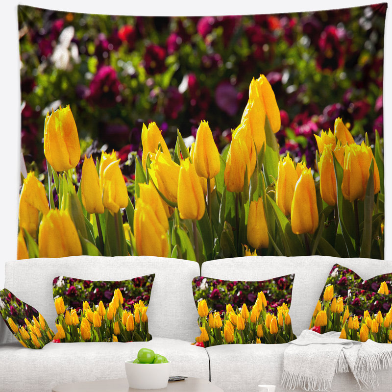 Tapisserie de jardin pour magnifiques tulipes fleur, H 32 po x l 39 po