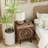 Irida Farmhouse Accent Wooden 2-Drawer Nightstand With Circle Pattern And Radioactive Wood Lines