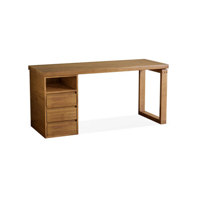 Bureaux rectangulaires en bois massif noyer clair