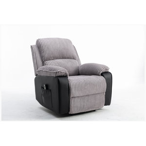 (Incomplete) Muqadaas Grey Fabric Recliner Chair Theater Single Recliner Thick Seat And Backrest, Suitable For Living Room