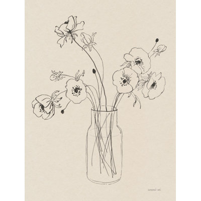 Croquis du printemps I beige sur toile