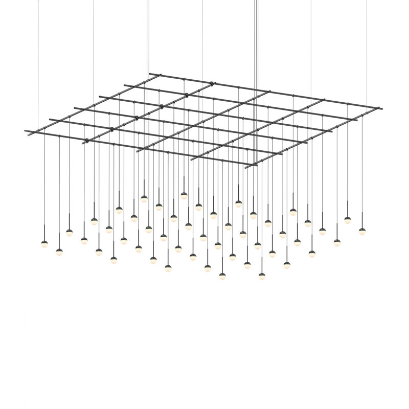 Suspenders® 49 - Light LED Chandelier, Satin Black