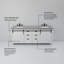 Plateau de meuble-lavabo double l 80 po x P 22 po Marsyas-247337200-247337203