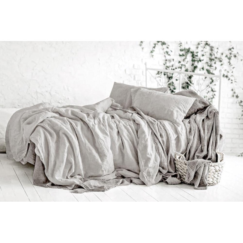 Linen Bedding, Twin XL Duvet Cover + 1 Standard Pillowcase, Moonquake