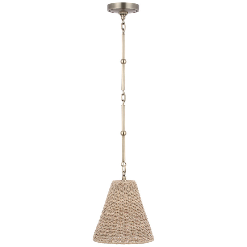 Goodman Pendant by Thomas O'Brien, Bronze/Hand Rubbed Antique Brass, Ash, 10.5" H x 9.5" W x 9.5" D
