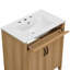 Meuble-lavabo de 60 po en bois avec cadre en bois massif, 4 portes à fermeture douce, 2 tiroirs rabattables, tablette réglable, armoire de rangement moderne