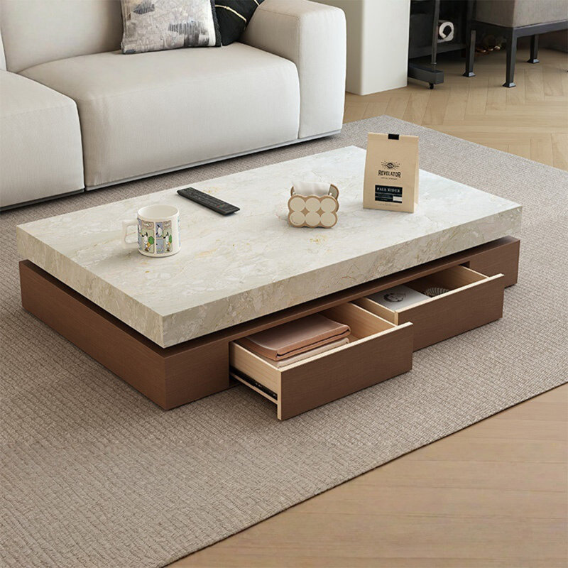 Table basse avec tiroir en bois fritté, 47.24"W*23.62"D*13.78"H
