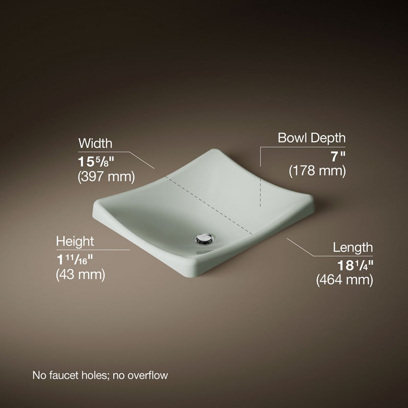 DemiLav Metal Specialty Vessel Bathroom Sink, Sea Salt