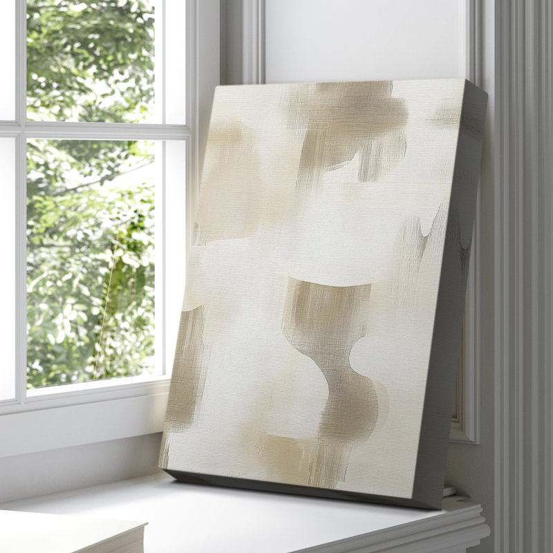 Toile tendue abstraite avec châssis de galerie ccclxxxix - prêt à être suspendu, H 27 po x l 18 po
