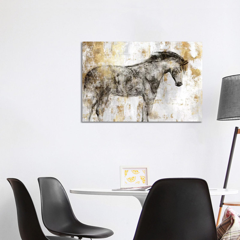 Equestrian Gold I - Wrapped Canvas Print, 101.6 cm H x 66.04 cm W x 1.91 cm D