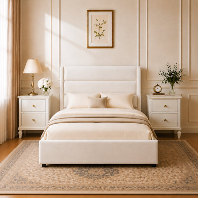 Brezzy Upholstered Storage Bed with Wingback