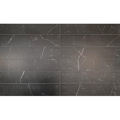 Gwen 4" x 19" Porcelain Marble Look Subway Wall & Floor Tile