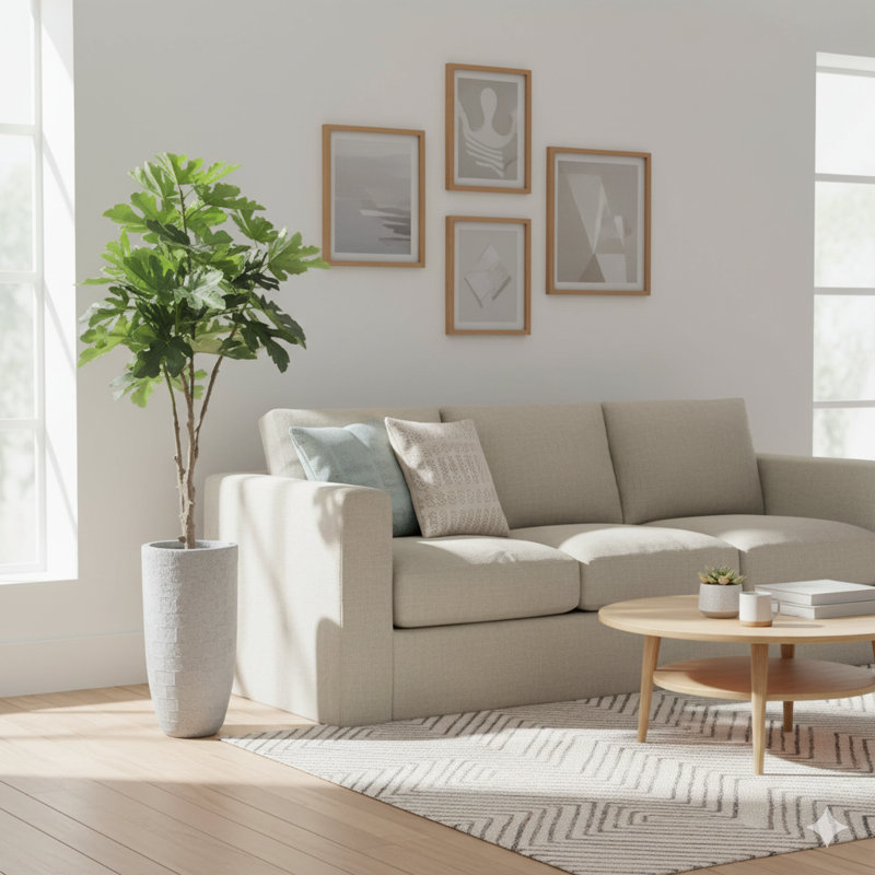 Sycomore 59 po Real Touch avec de belles grandes feuilles - parfait pour une utilisation intérieure ou extérieure