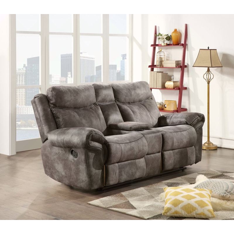 Nashville - Causeuse inclinable et coulissante à console - Gris