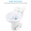 Yescom Gravity Flush Toilette RV Pied de Toilette Pédale Flush HDPE High Profile 20