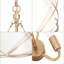 Lustre tambour 3 lumières doré
