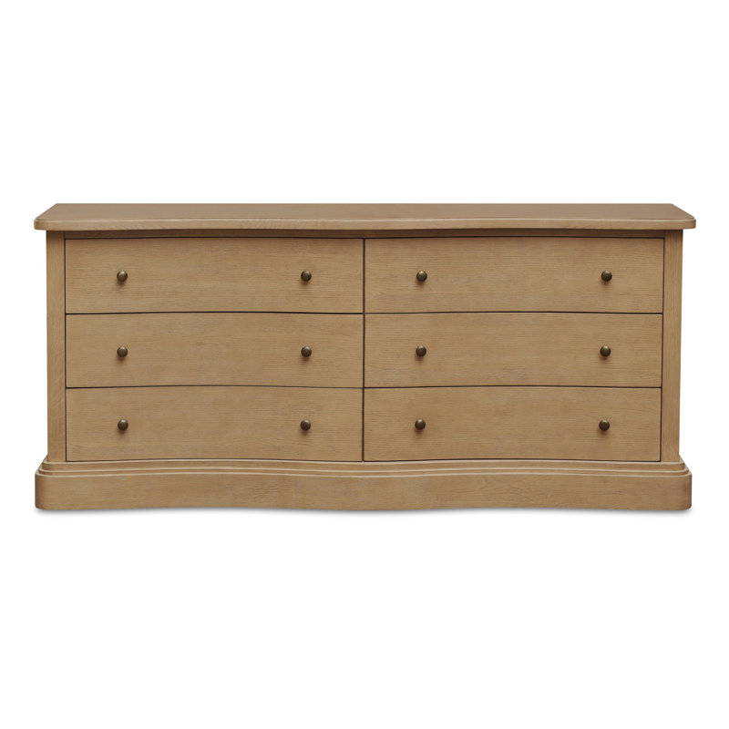 Commode 6 tiroirs Rochelle Naturel, Naturel