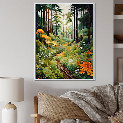 Petit chemin à travers la forêt verte