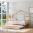 Saunderton Wooden House Bed with Trundle-299217221-298050778