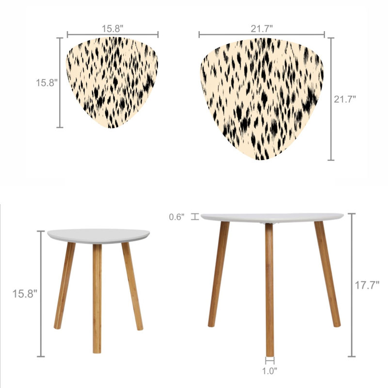 Ensemble de 2 tables basses gigognes Triangle