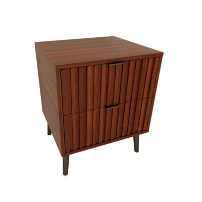 Winsome Woods 2-Drawer Nightstand in Rich Coffee Finish – Compact & Stylish Bedroom End Table with Storage for Small Spaces