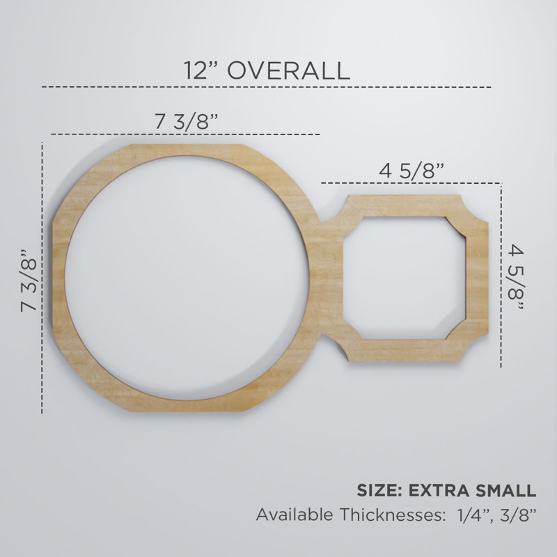 Panneaux muraux décoratifs en bois, Aulne, H 15 3/8 po x l 25 po x P 3/8 po