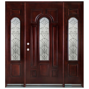 80'' Paneled Wood Front Entry Doors