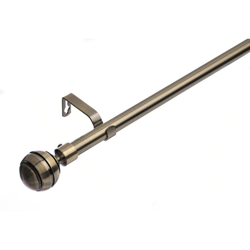 Ragsdale "19 mm Extendable Metal Curtain Poles ", Antique Brass, 6cm H x 120cm W x 10cm D