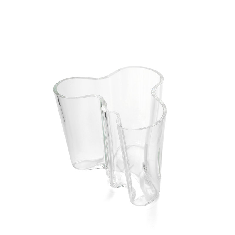 Aalto Glass Table Vase, 4.72" H x 6.06" W x 4.75" D, Clear