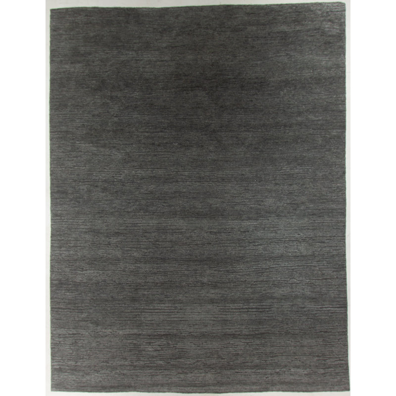 Hand-Knotted Wool Taupe Area Rug, Rectangle 12' x 15'