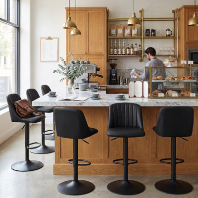 Swivel Upholstered Bar Stool