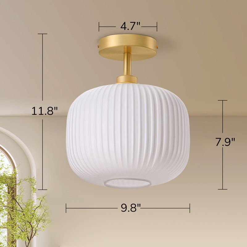 Plafonnier semi-encastré 11,8 po Modern White