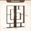 7-Tier Bookshelf Geometric Bookcase with 2 Anti-Tipping Kits-Brown