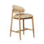 Liam Upholstered Stool with Solid Wood Frame-50238272