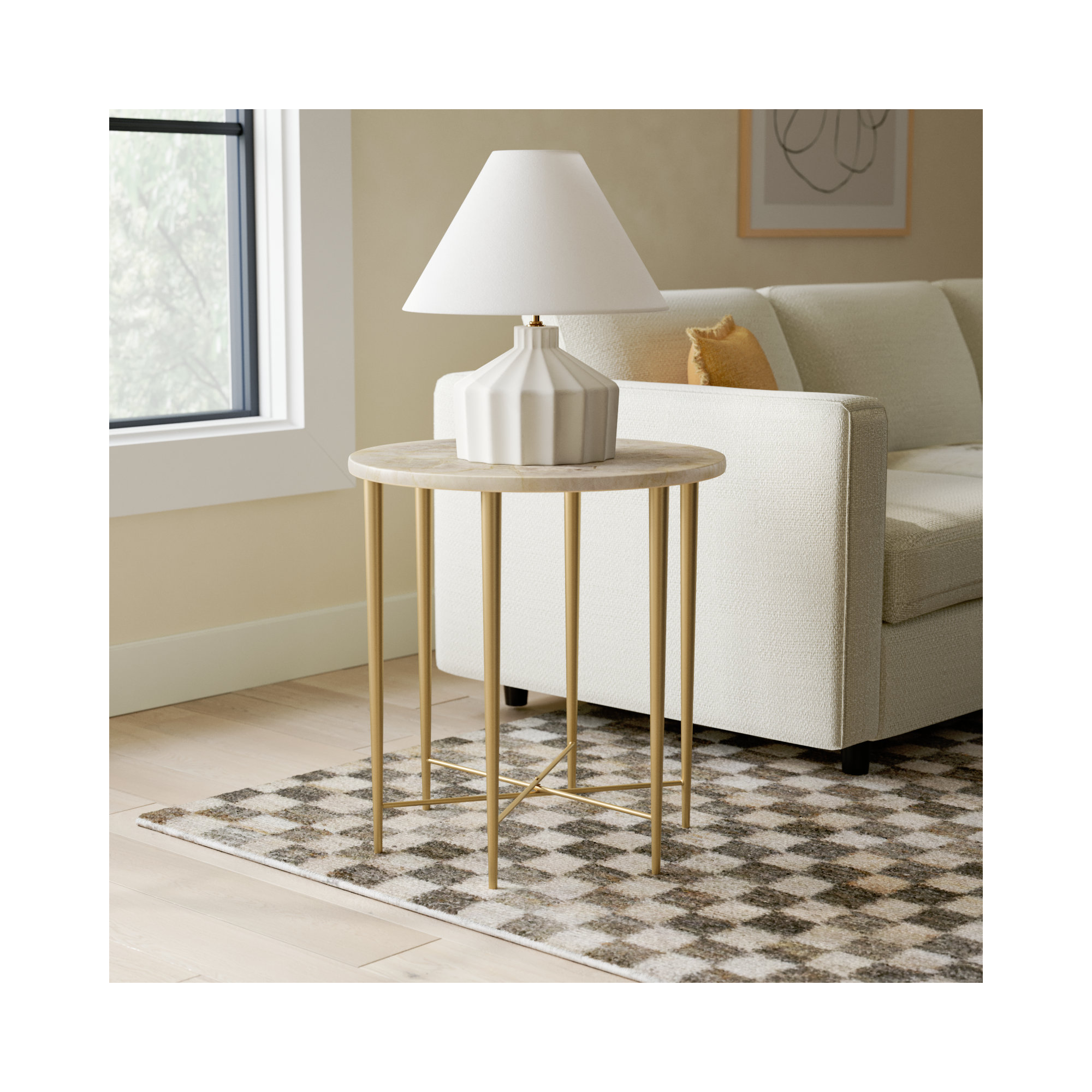 Tira Stone End Table