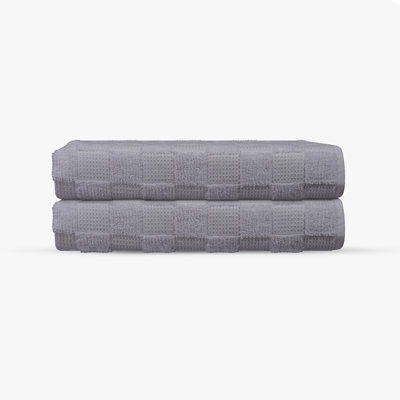 Waffle Terry 2 pcs Turkish Bath Towels Set