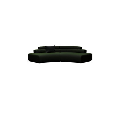 Canapé de luxe semi-circulaire courbé