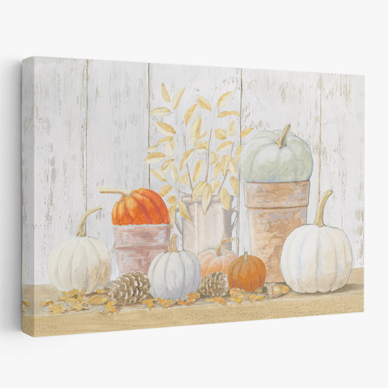 Beautiful Bounty - Autumn Brown Fall Gourds Art, H 16 po x l 24 po