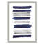 «Olexandra Indigo Paint Streaks», reproduction encadrée