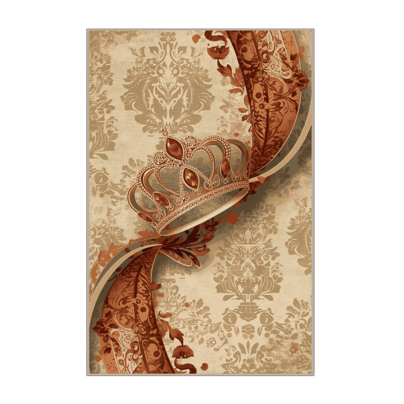Tapis brun / beige beige lavable à la machine Kymani, 2 x 5