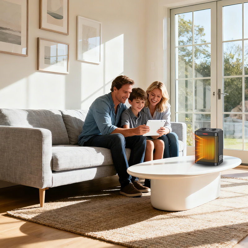 PTC Ceramic Space Heater: 2S Instant Heating, Multiple Modes, Safety Protection, Compact Portable, Quiet For Home/Office
