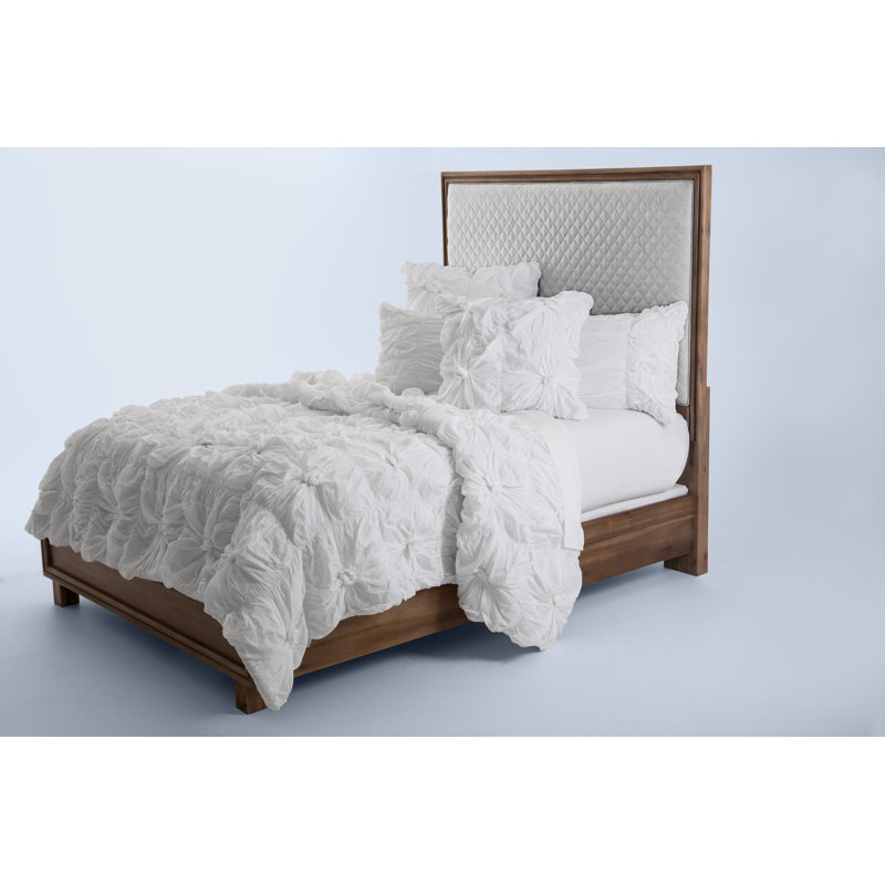 Savanna Comforter Set, White, Queen Comforter + 4 Shams